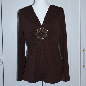 Georgiou boho brown top